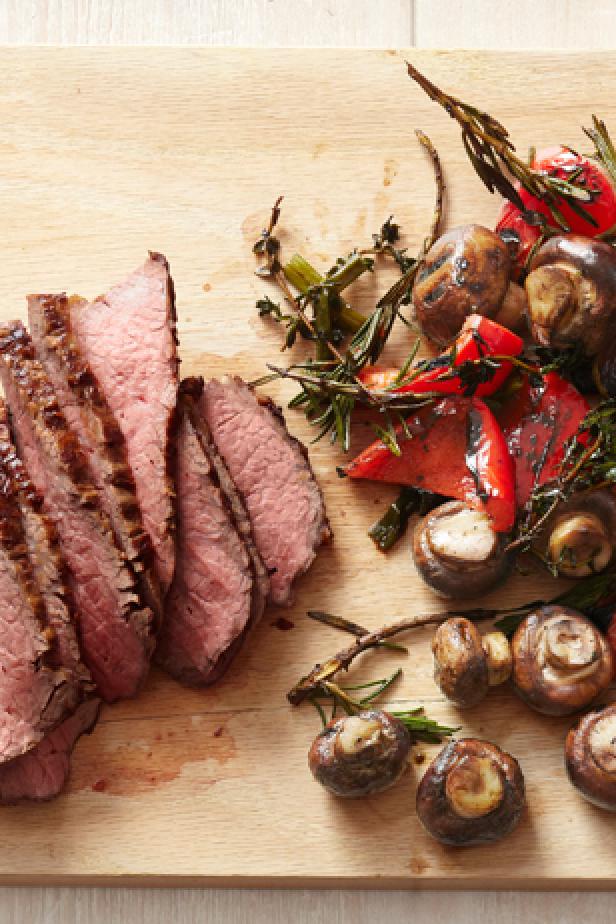 Tri-Tip Steak With Mushrooms and Peppers