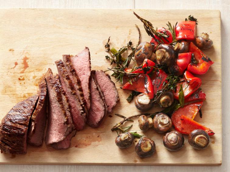 TriTip Steak With Mushrooms and Peppers Recipe Food Network Kitchen