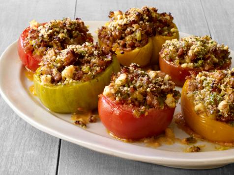 Sausage-and-Basil-Stuffed Tomatoes