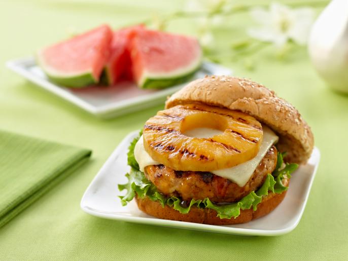 Teriyaki Pineapple Turkey Burgers Recipe Food Network
