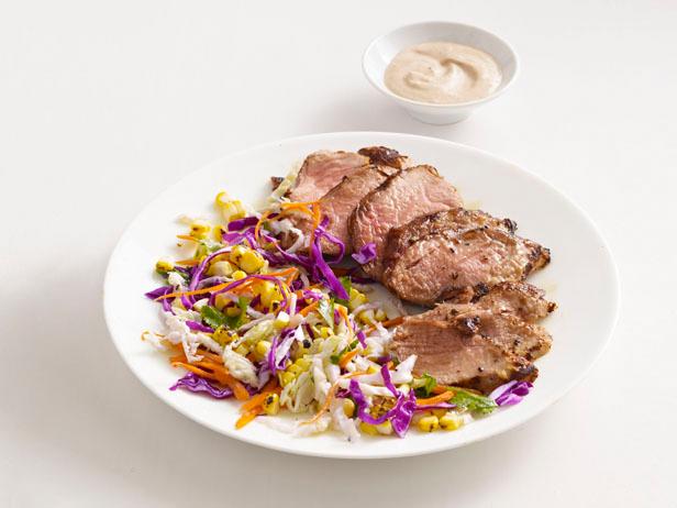 Grilled Pork With Charred Corn Slaw