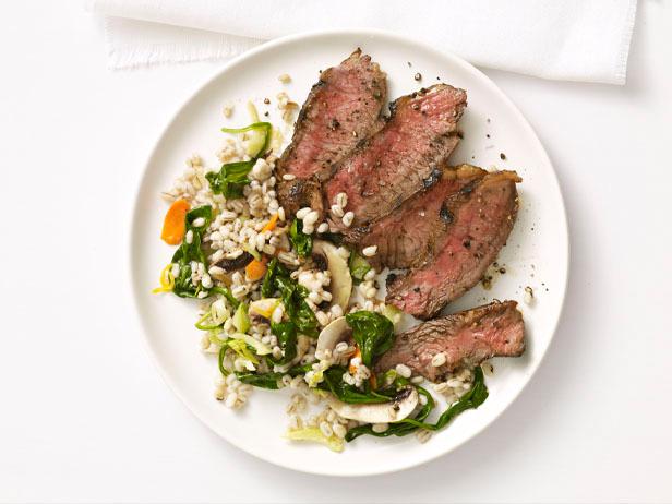 Grilled Steak With Barley Salad Recipe  Food Network 