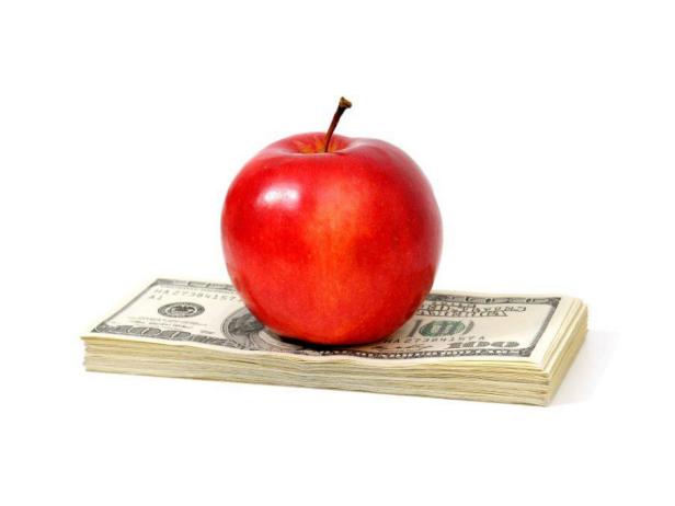 apple on money