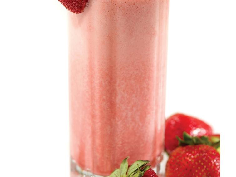 Fresh Strawberry Banana Sunrise Smoothie Recipe Food Network