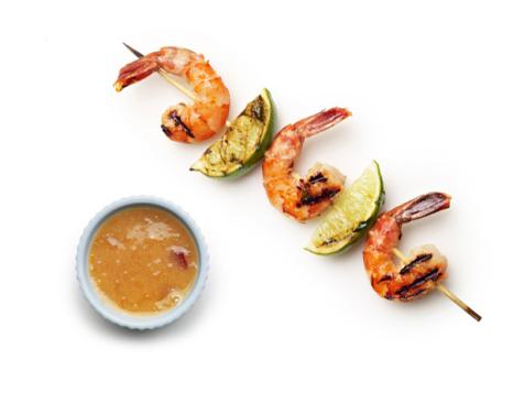 Sweet-and-Sour Shrimp Kebabs