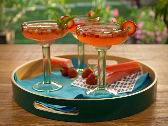 Strawberry Rhubarb Margaritas Recipe Bobby Flay Food Network