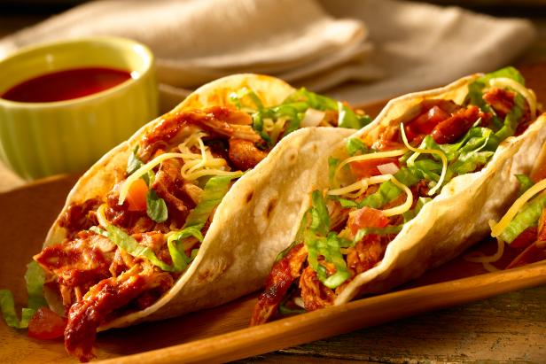Shredded Chicken Tacos Recipe | Food Network