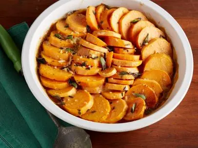 Marcela Valladolid's Spicy Sweet Potato Casserole for Marcela's Family Favorites as seen on Food Network's 
Mexican Made Easy