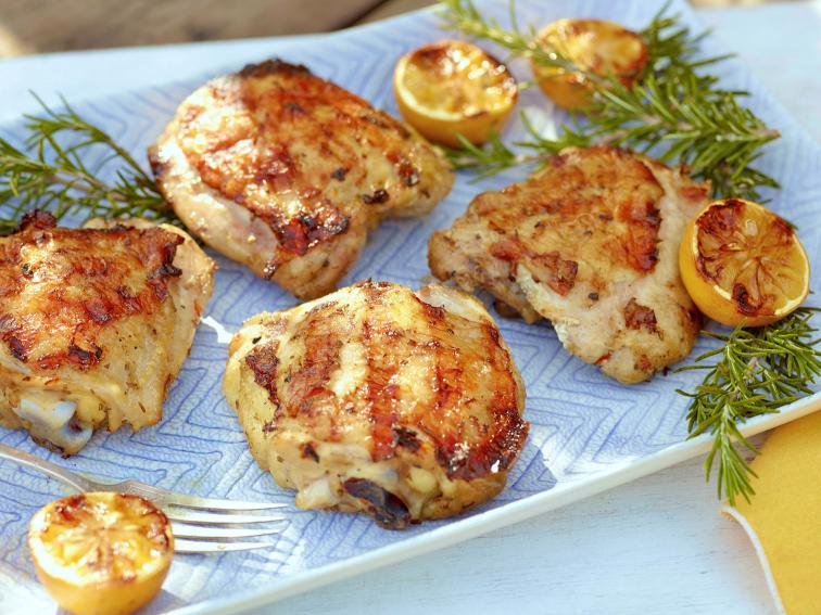 Lemon And Herb Marinated Grilled Chicken Thighs Recipe Anne Burrell Food Network