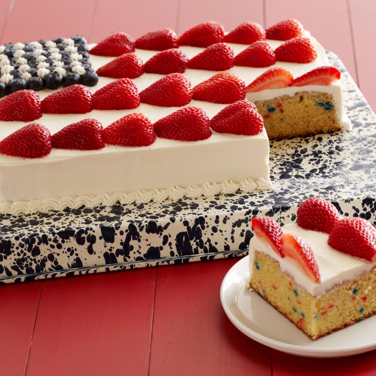American Flag Cake (Boxed & Homemade Versions) - Dinner, then Dessert