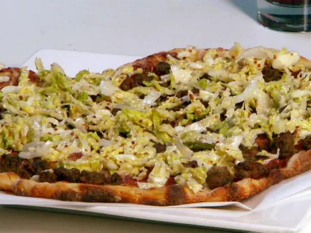 Sausage and Smoked Slaw Pizzette Recipe | Food Network