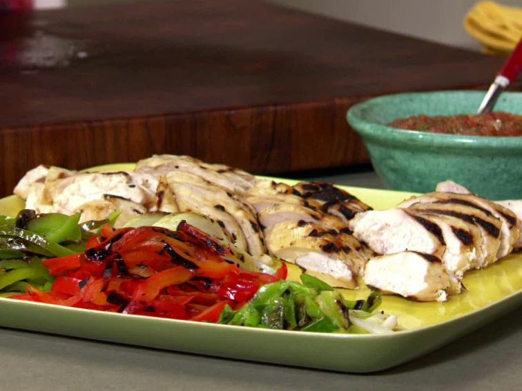 Grilled Chicken Fajitas Platter Recipe Melissa d'Arabian Food Network