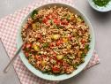 Giada De Laurentiis' Israeli Couscous Salad with Smoked Paprika for the Girls Rock episode of Giada at Home, as seen on Food Network.