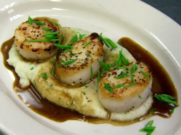 Seared Scallops, Polenta, Demi-Glace Recipe | Robert Irvine