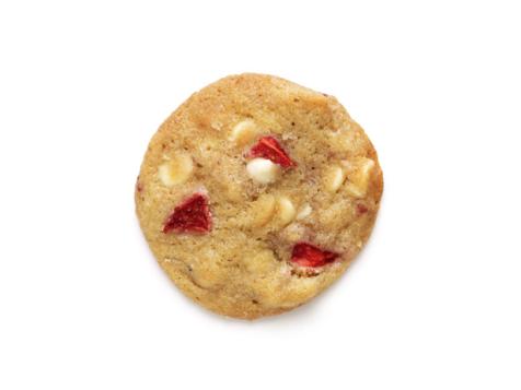 Chocolate Chip Cookies With Yogurt Chips and Strawberries