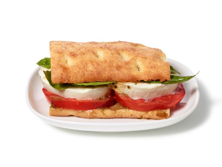AlmostFamous Tomato, Basil and Mozzarella Flatbread Sandwiches Recipe