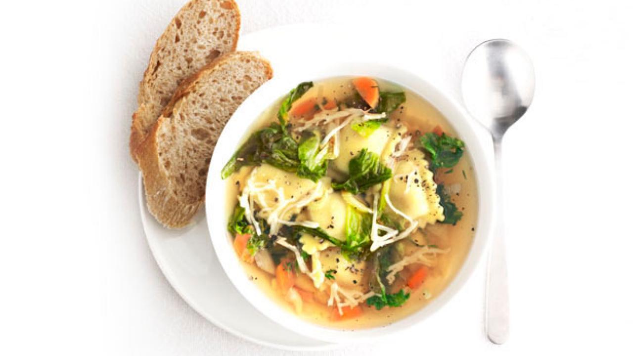 Vegetable Ravioli Soup