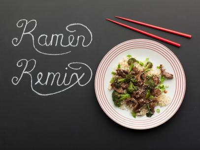 Beef with Broccoli Teriyaki and Ramen Noodles