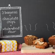 Mini Whole Wheat Banana Breads with Chocolate Chips