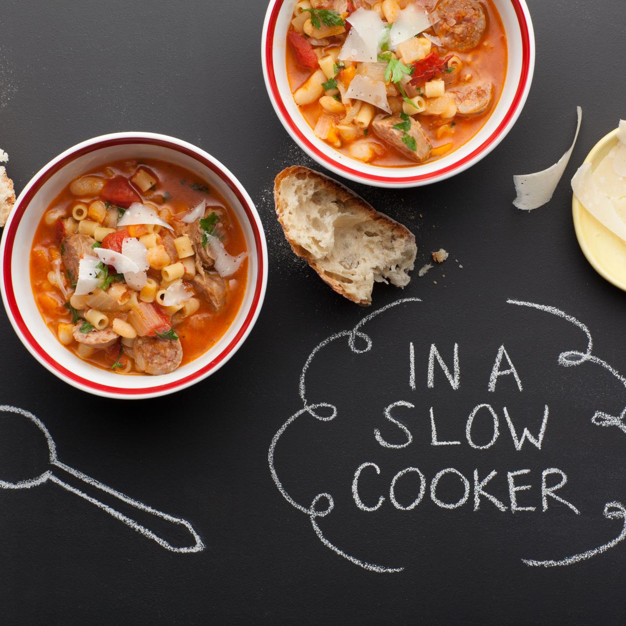 Slow cooker white beans and sausage - Family Food on the Table