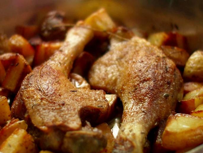 Roasted Duck Legs and Potatoes Recipe Nigella Lawson Food Network