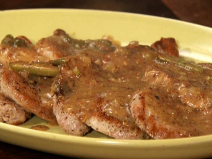 Pork Medallions with Charcuterie Sauce Recipe | Rachael Ray | Food Network
