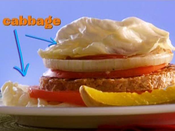 Bonus Recipe: Ginormous Cabbage-Wrapped Burger Stack image