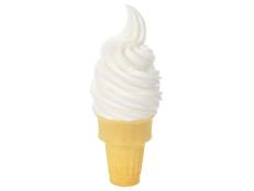 Vanilla Soft Serve Ice Cream or Frozen Yogurt in Cone
