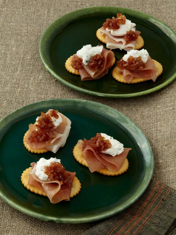 Thyme-Scented Goat Cheese with Prosciutto and Shallots Recipe | Food Network