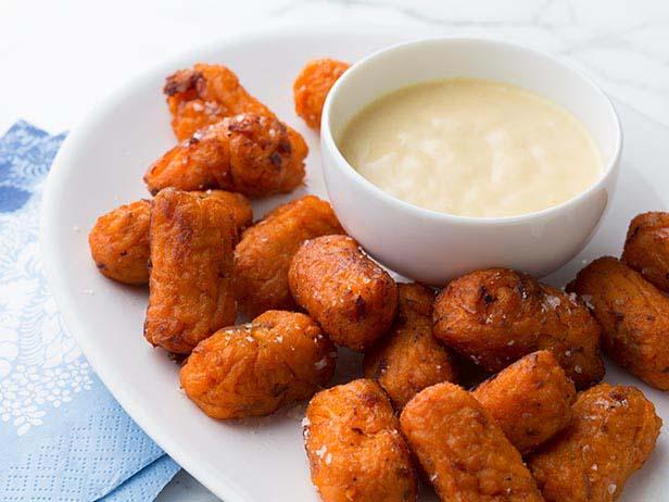 Sweet Potato and Bacon Tots with Creamy Mustard Dipping Sauce image