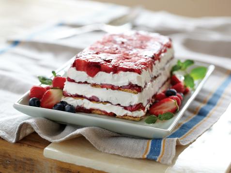 Strawberry Ice Box Cake