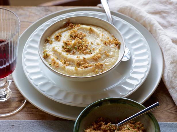 Cauliflower Soup with Anchovy Breadcrumb Topping image