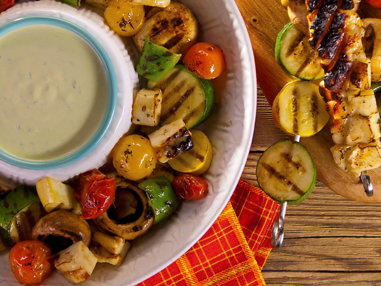 Halloumi and Vegetable Skewers Recipe