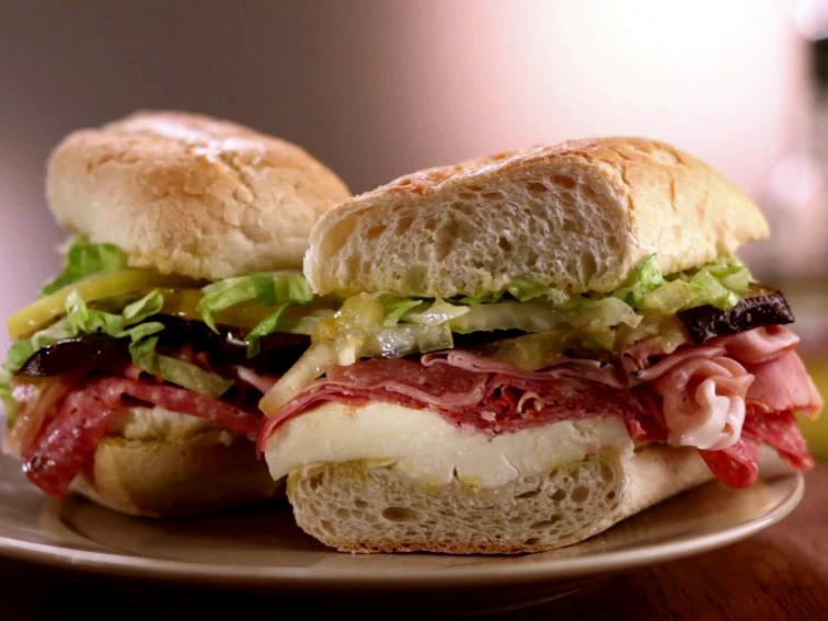 Classic Italian Sub with Roasted Eggplant Recipe Jeff Mauro Food Network