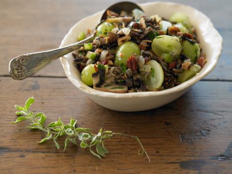 Wild Rice Stuffing with Grapes and Hazelnuts