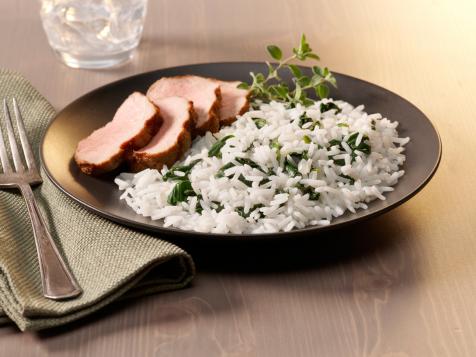 Cumin Rubbed Grilled Pork Tenderloin with Orange Cinnamon Rice Pilaf