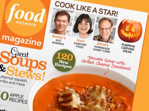 Food Network Magazine: October 2012 Recipe Index