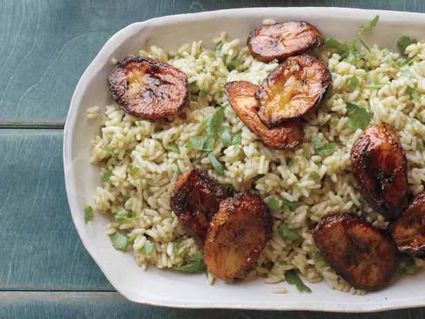 Sweet Plantains with Cilantro Rice