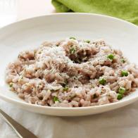 Giada de Laurentiis's Red Wine Risotto with Peas 