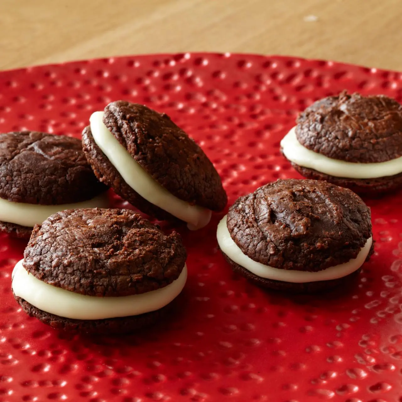 Chocolate Drop Cookies with Caramelized White Chocolate Filling