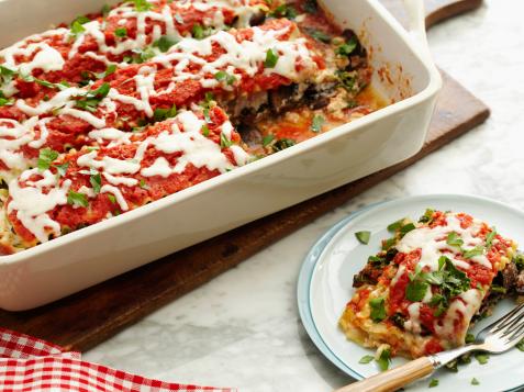 Healthy Lasagna with Kale and Portobello Mushrooms
