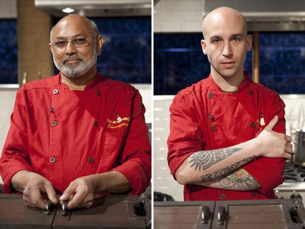Chefs Walter D'Rozario and Vinson Petrillo