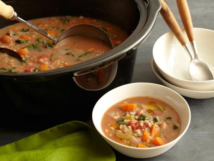 SlowCooker Bean and Barley Soup Recipe Food Network Kitchen Food