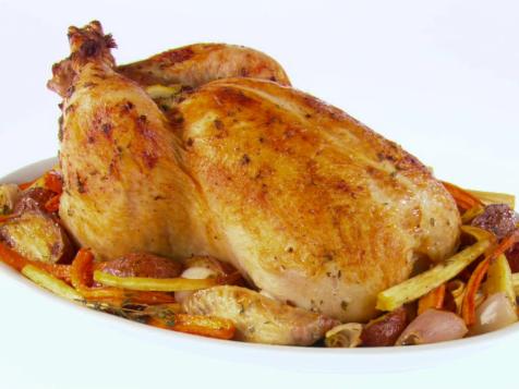 Garlic-Roasted Chicken and Root Vegetables