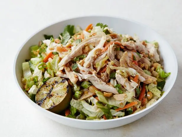 Chinese Chicken Salad with Red Chile Peanut Dressing Recipe
