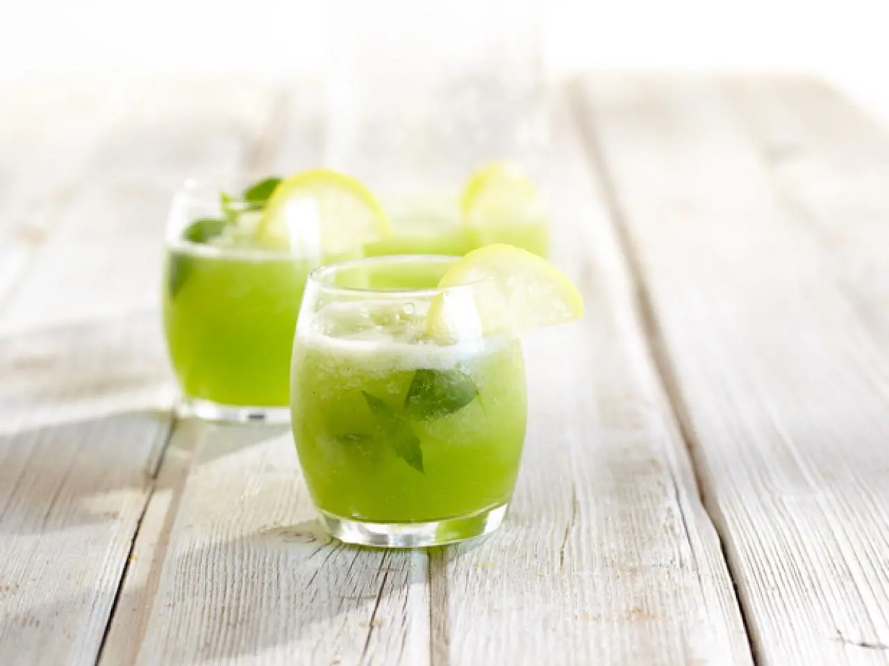 Frosty Basil Lemonade