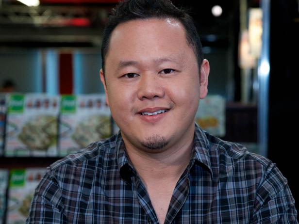 Judge Jet Tila poses during the taping of Food Network's Guy's Grocery Games, Season 1.