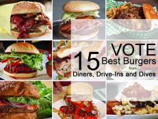 Browse the photos and vote for the best burger Guy Fieri has eaten on Diners, Drive-Ins and Dives.