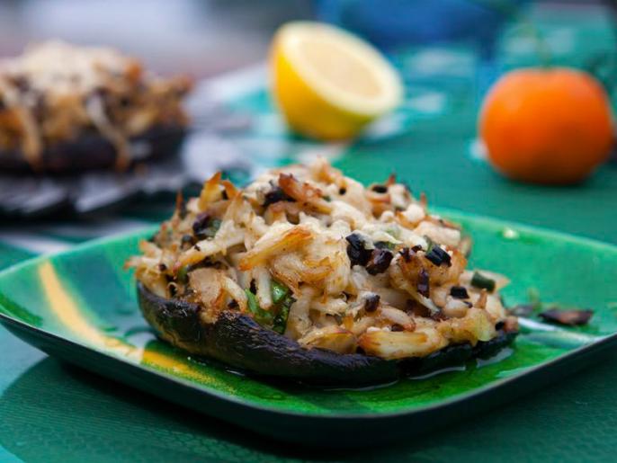 Crab Stuffed Portobellos Recipe Guy Fieri Food Network