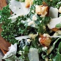 Kale Caesar Salad for Anne Burrell's Cookbook, "Own Your Kitchen" 2013